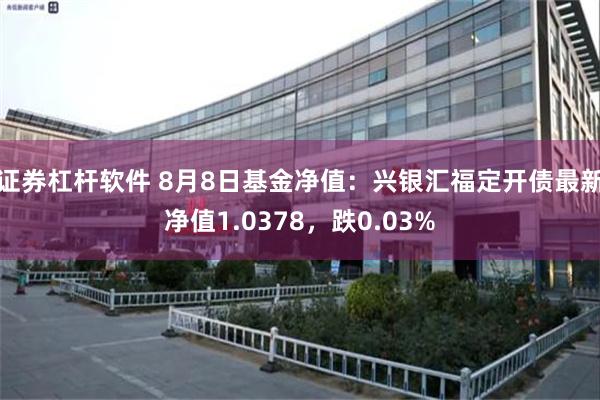 证券杠杆软件 8月8日基金净值：兴银汇福定开债最新净值1.0378，跌0.03%