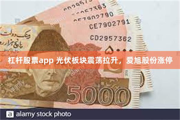 杠杆股票app 光伏板块震荡拉升，爱旭股份涨停