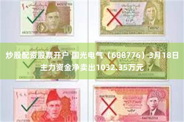 炒股配资股票开户 国光电气（688776）3月18日主力资金净卖出1032.35万元