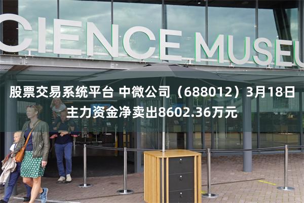 股票交易系统平台 中微公司（688012）3月18日主力资金净卖出8602.36万元