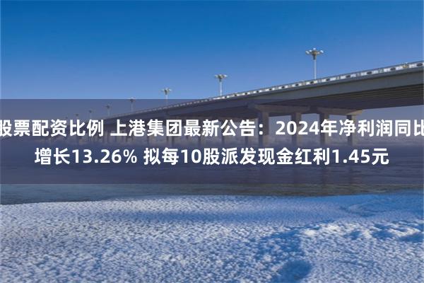 股票配资比例 上港集团最新公告：2024年净利润同比增长13.26% 拟每10股派发现金红利1.45元