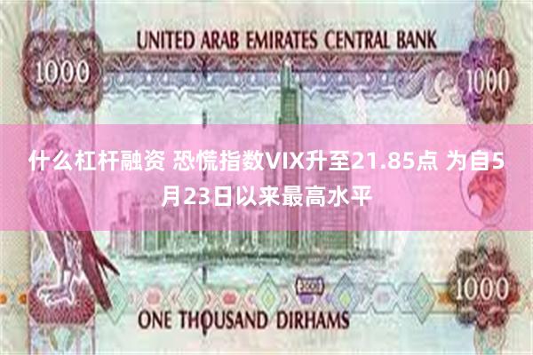 什么杠杆融资 恐慌指数VIX升至21.85点 为自5月23日以来最高水平